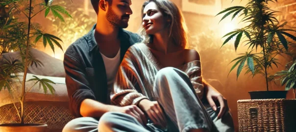 AMORE l IMMAGINE DECRIVE UNA COPPIA IN SINTONIA CHE HA UTILIZZATO LA CANABIS